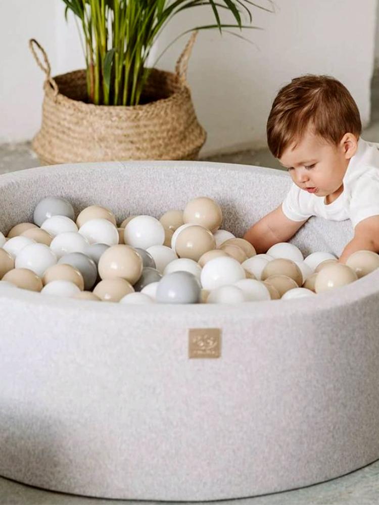 MeowBaby - Safari - Luxury Round Ball Pit Set with 250 Balls - Kids Ball Pool - 90cm Diameter (UK and Europe Only) - Stylemykid.com