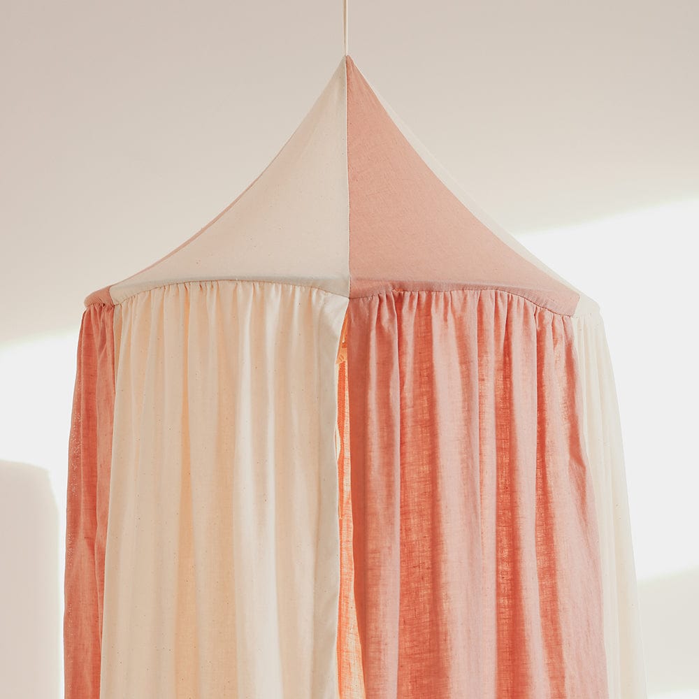 Powder Pink Circus Canopy - Pink, Beige - Stylemykid.com