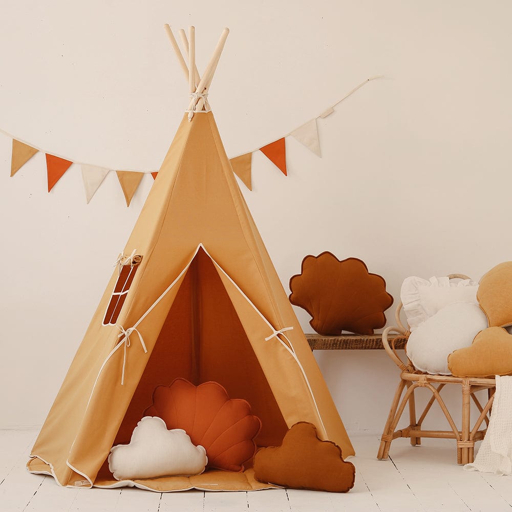 Ochre Teepee Tent - Orange - Stylemykid.com