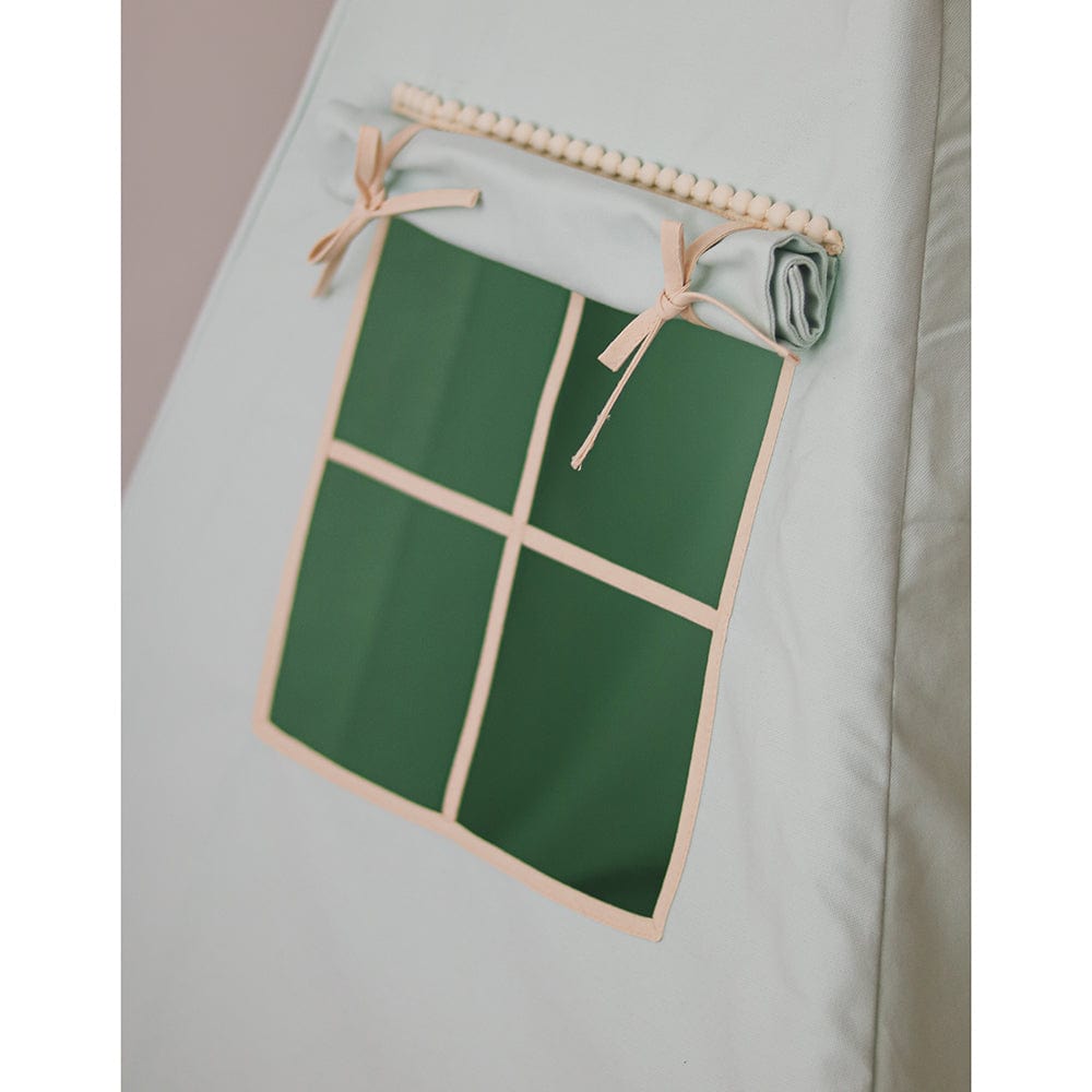 Mint Fog Teepee With Pompoms And Mat Set - Light Green - Stylemykid.com