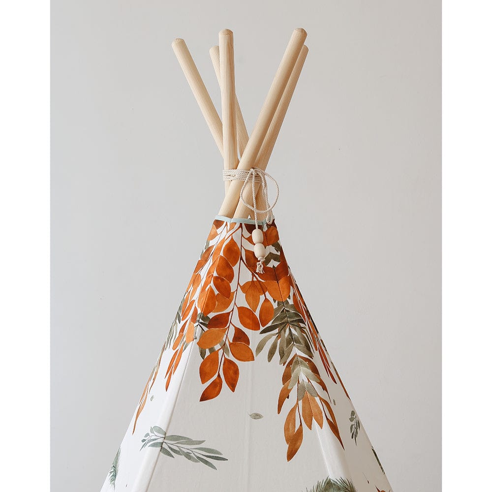 Forest Friends Teepee And Mat Set - White, Brown, Red, Green, Blue - Stylemykid.com