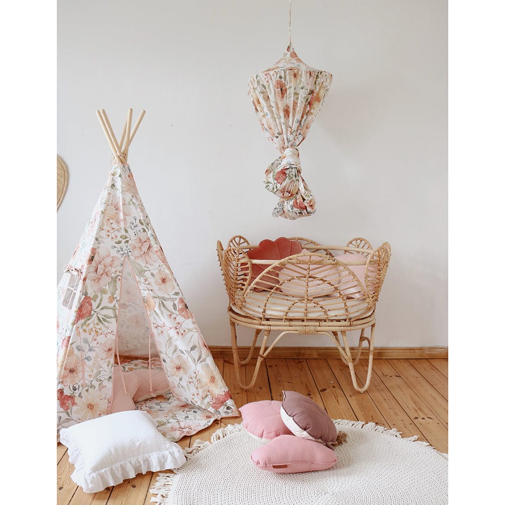 Flower Power Canopy - Beige, Pink, Red. Green - Stylemykid.com