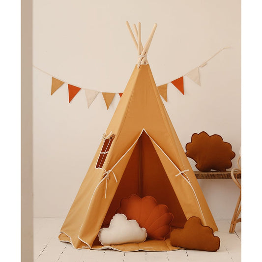 Ochre Teepee And Mat Set - Orange - Stylemykid.com