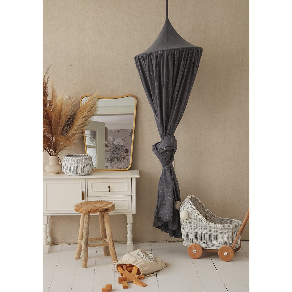 Anthracite And Gold Canopy - Dark Grey - Stylemykid.com