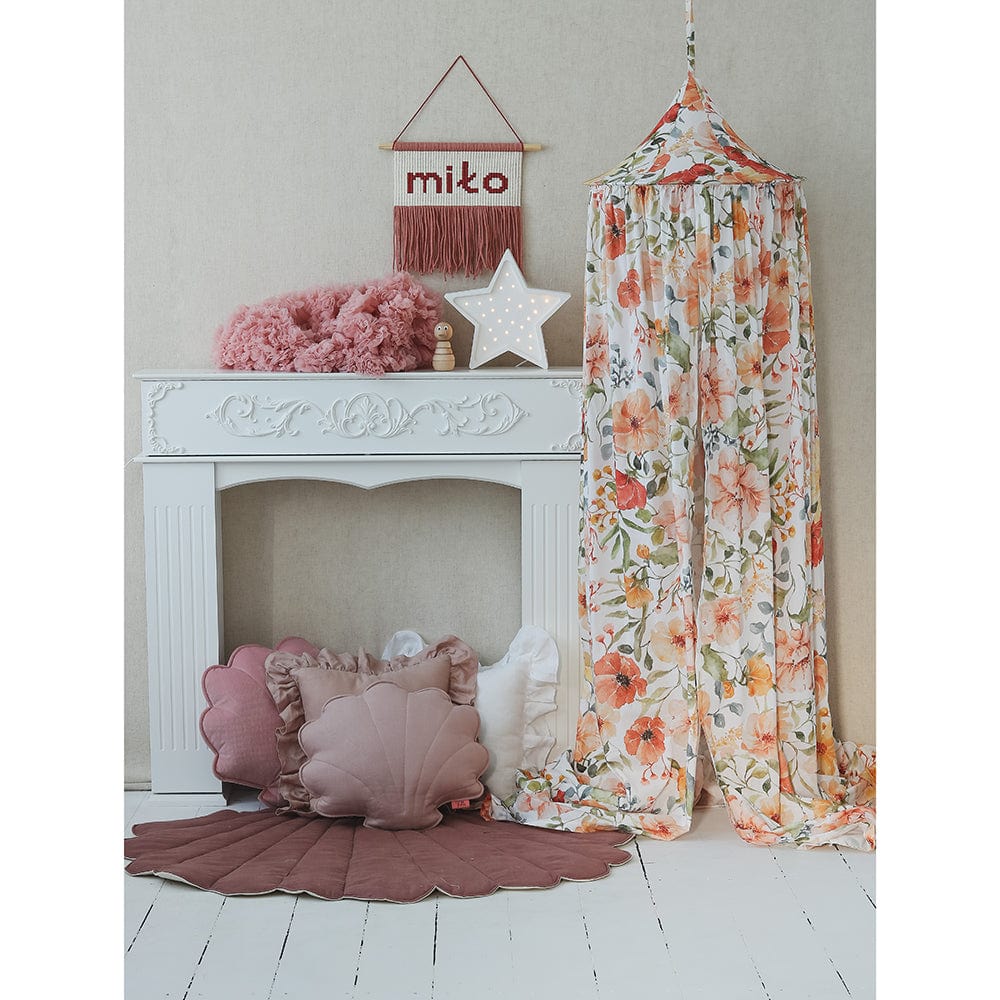 Flower Power Canopy - Beige, Pink, Red. Green - Stylemykid.com