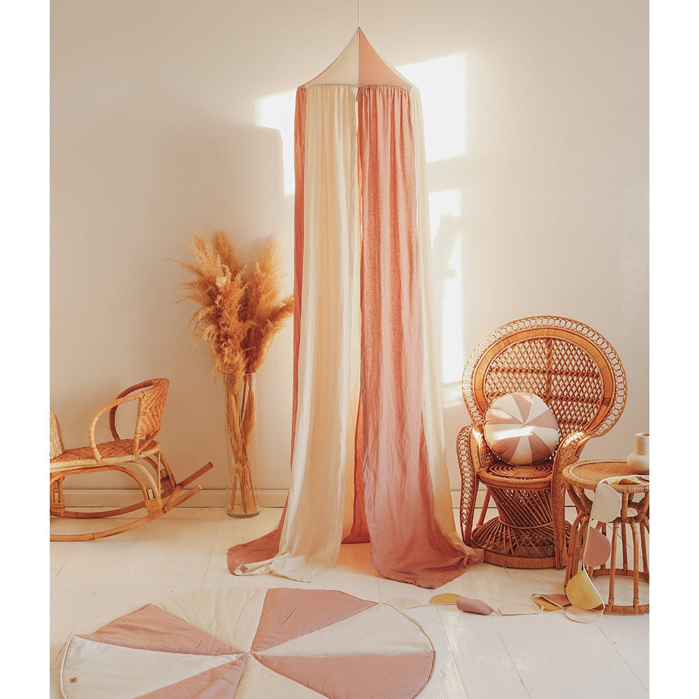 Powder Pink Circus Canopy - Pink, Beige - Stylemykid.com