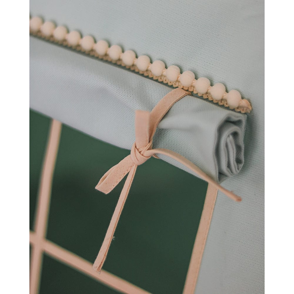 Mint Fog Teepee Tent With Pompoms - Light Green - Stylemykid.com