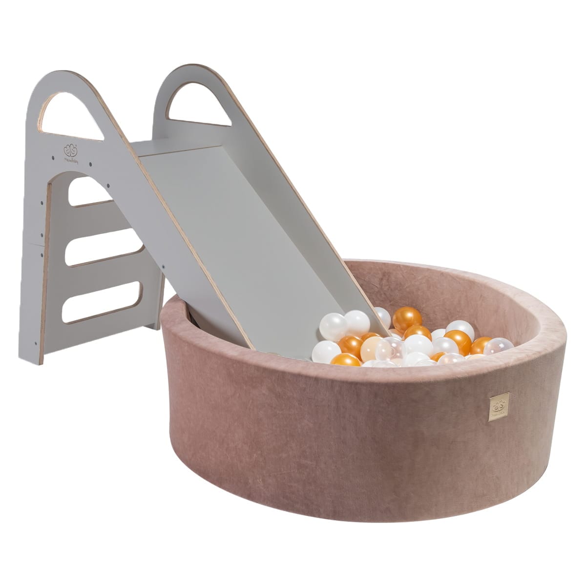 Wooden Indoor Slide for Kids By MeowBaby White