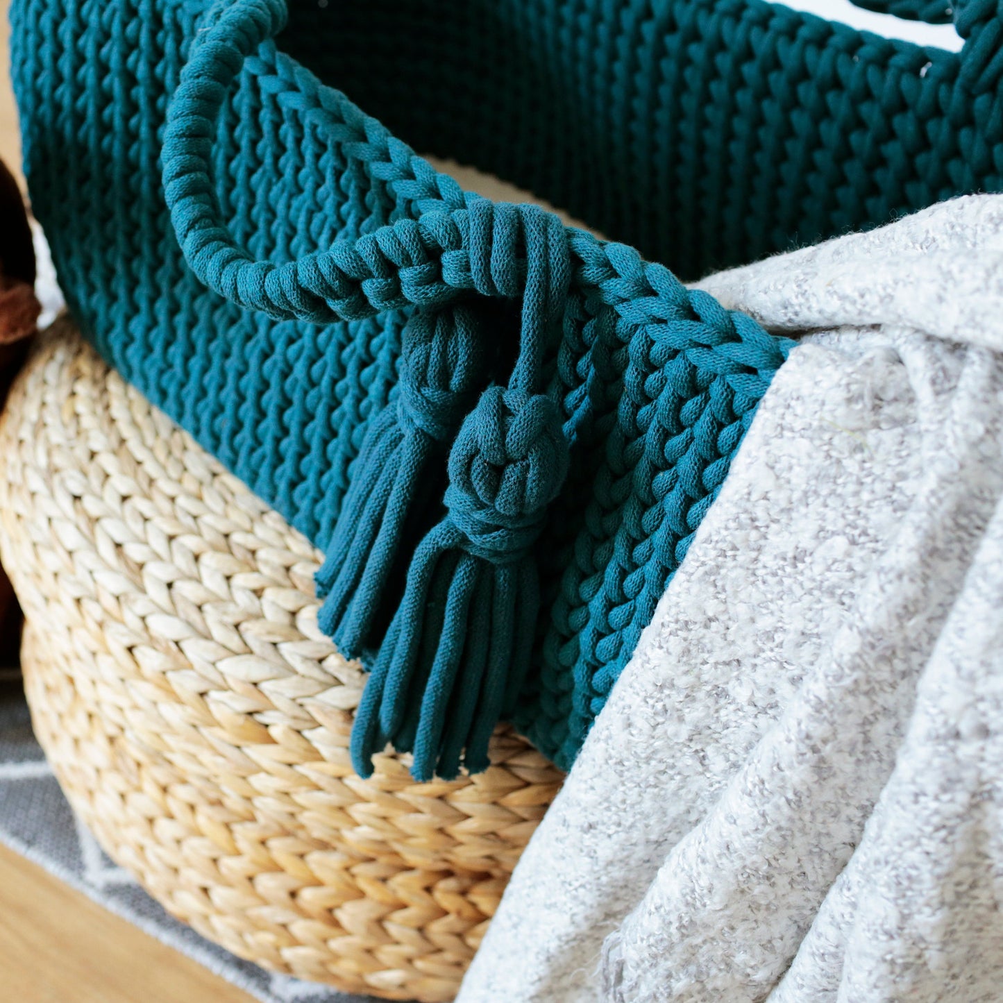 Moses Basket - Petrol - Stylemykid.com