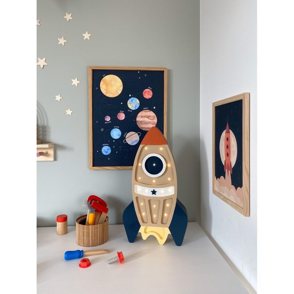 Luxury Handmade Lamp For Kids By Peekaboo - Rocket