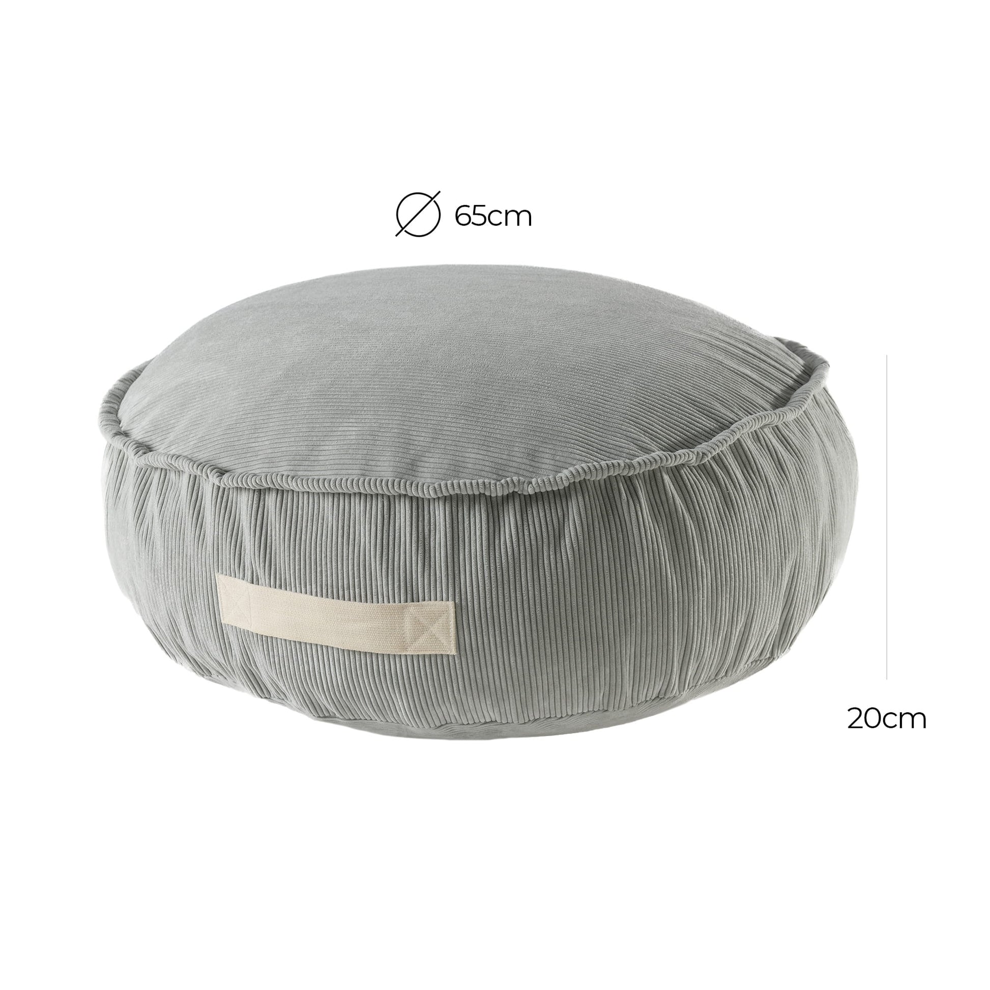 Luxury Corduroy Round Pouffe For Kids By MeowBaby - Stylemykid.com