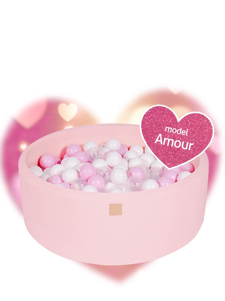 MeowBaby - Amour - Luxury Round Ball Pit Set with 250 Balls - Kids Ball Pool - 90cm Diameter (UK and Europe Only) - Stylemykid.com