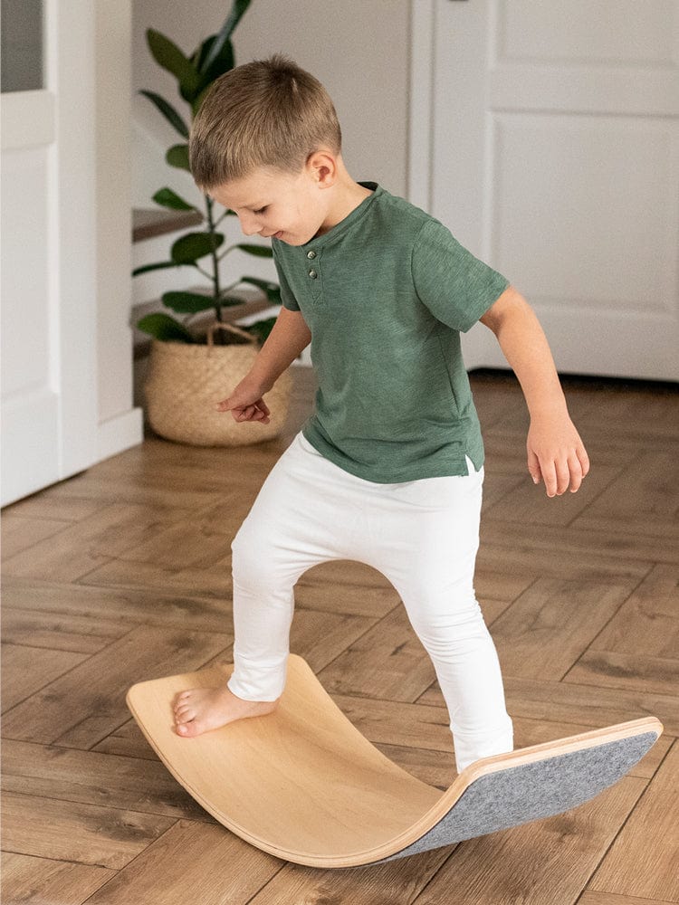 MeowBaby - Wooden Balance Board with Blue Felt Backing (UK & EU Delivery Only) - Stylemykid.com