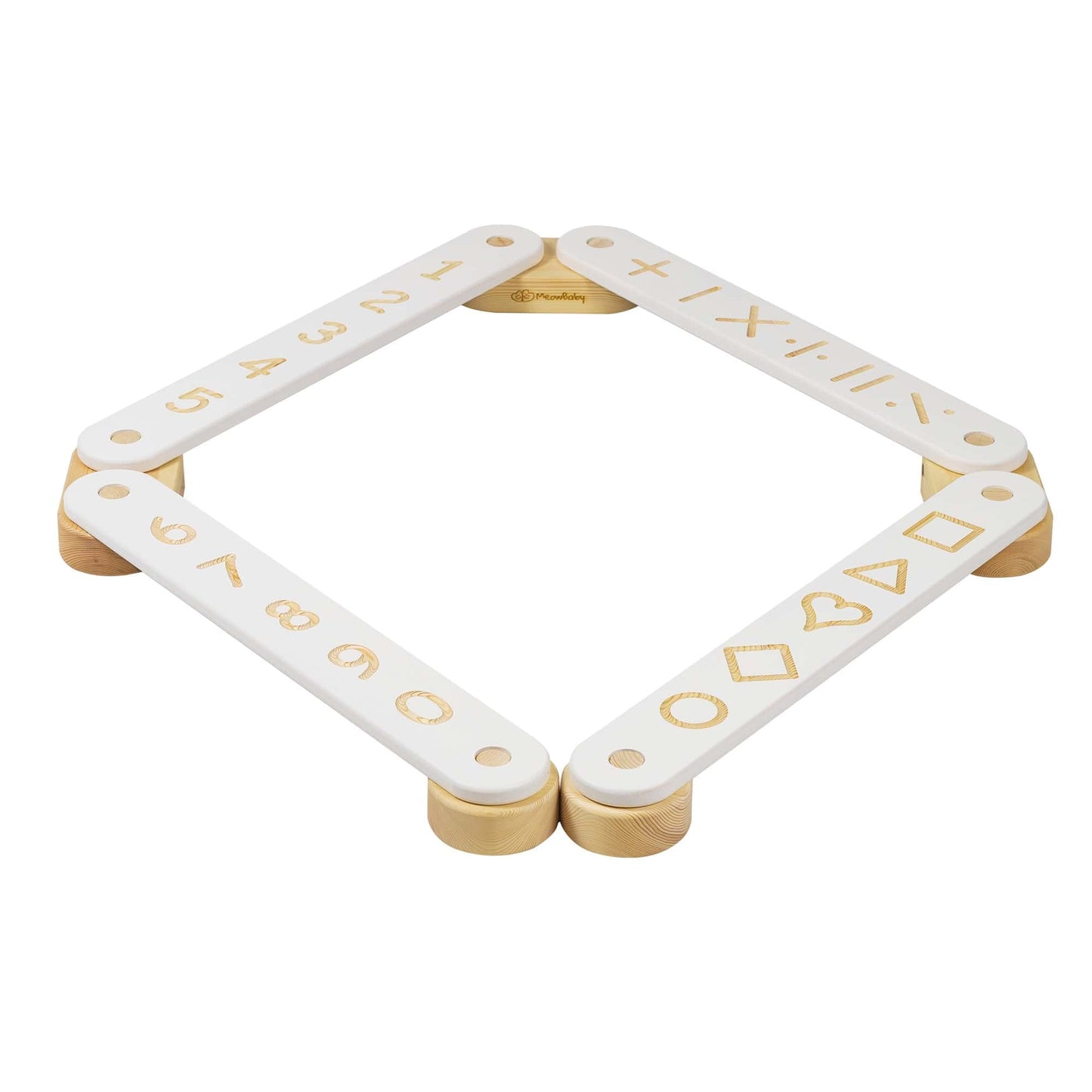 Wooden Balance Bream For Kids By Meowbaby - 4 Elements White