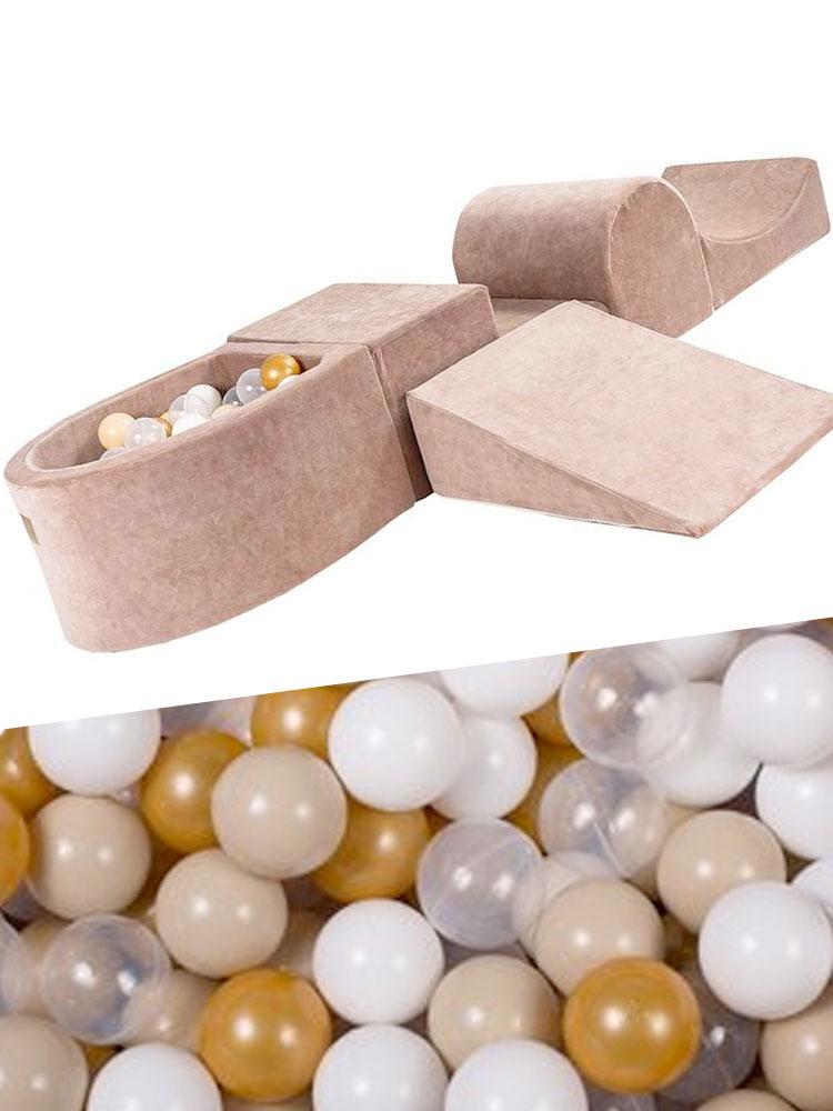 Luxury Foam Soft Play Set 5 Piece And Balls For Toddlers By MeowBaby - Stylemykid.com